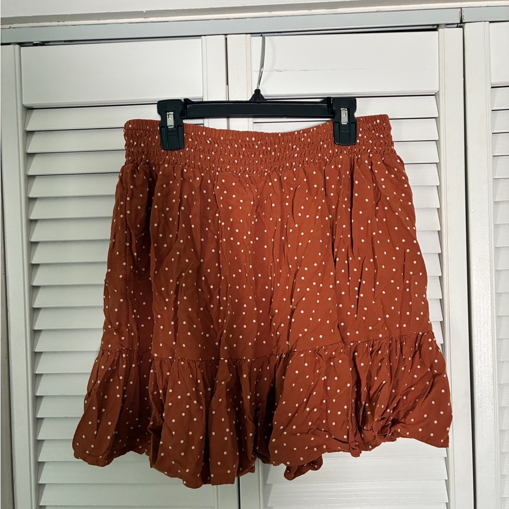 Rip Curl Orange Polka Dot Skirt